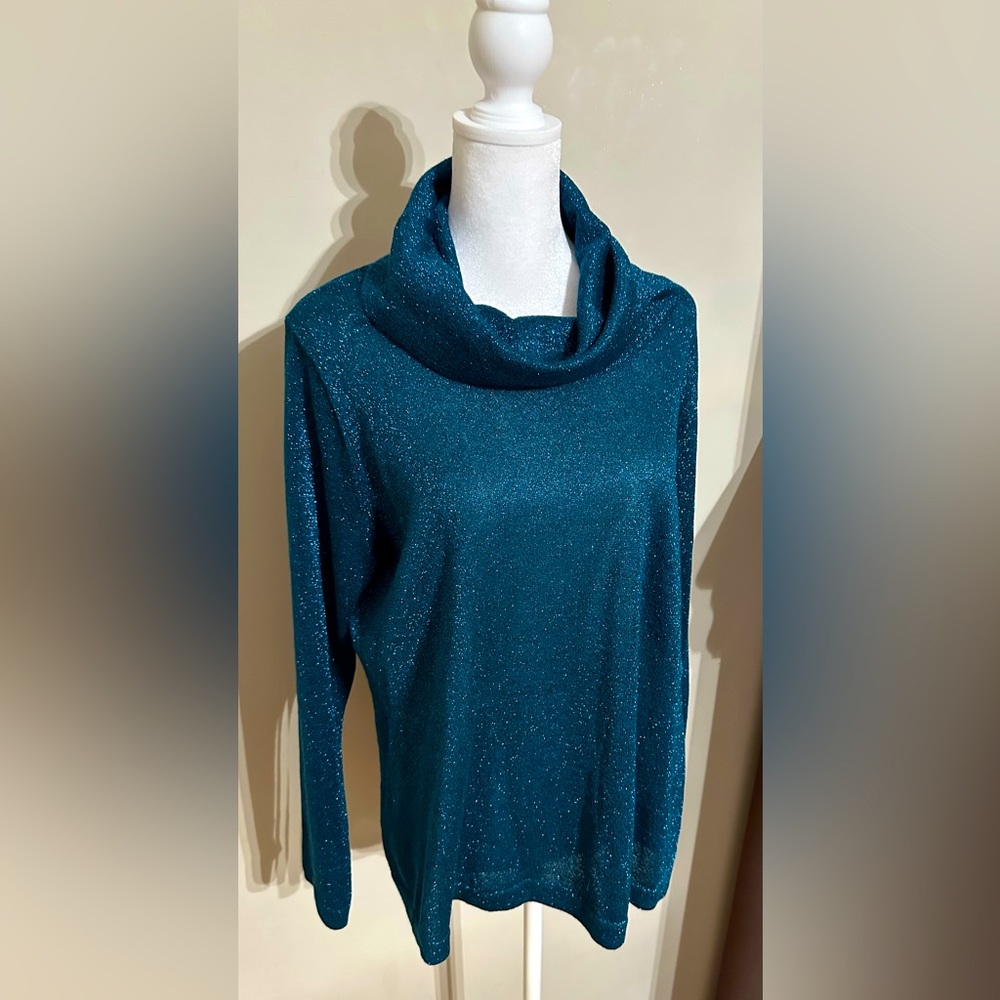 Ladies Sheer Cowl Neck Coldwater Creek Blouse